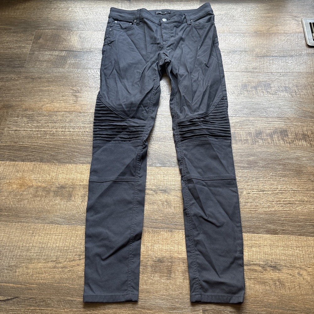prAna Women's Size 10 Gray Brenna Moto Skinny Jeans Stretch Hiking W4118RG15